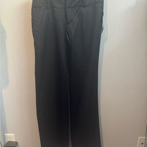 NWT Banana Republic Black Wide Leg Satin Pants Sz 10L